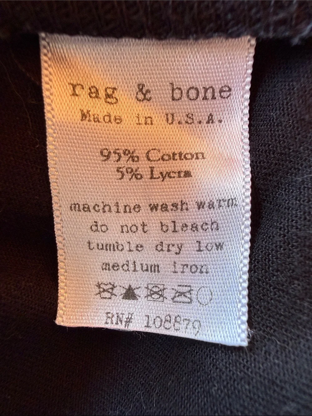 Rag & Bone Jean Women’s Size 29 Made in USA Dark Wash Stretch Denim Cotton Lycra